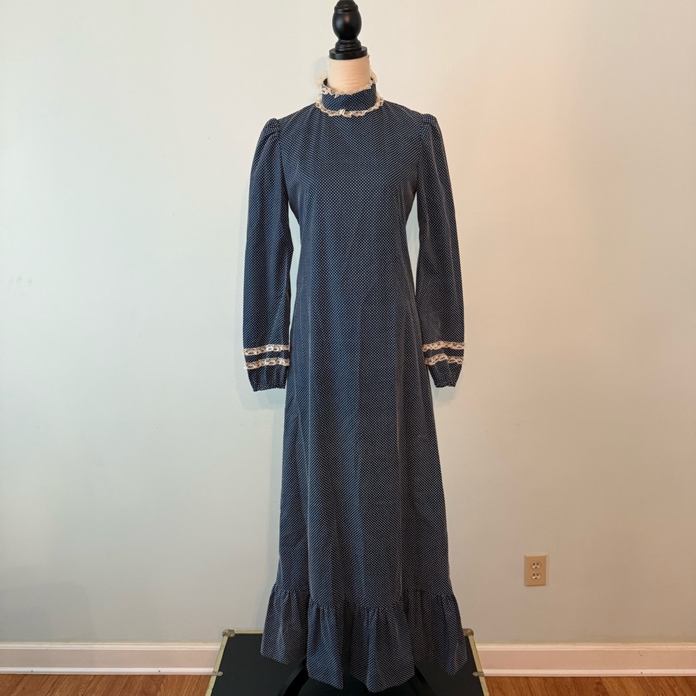 Vintage Handmade Dress with Red Apron Sz S - Picture 13 of 16